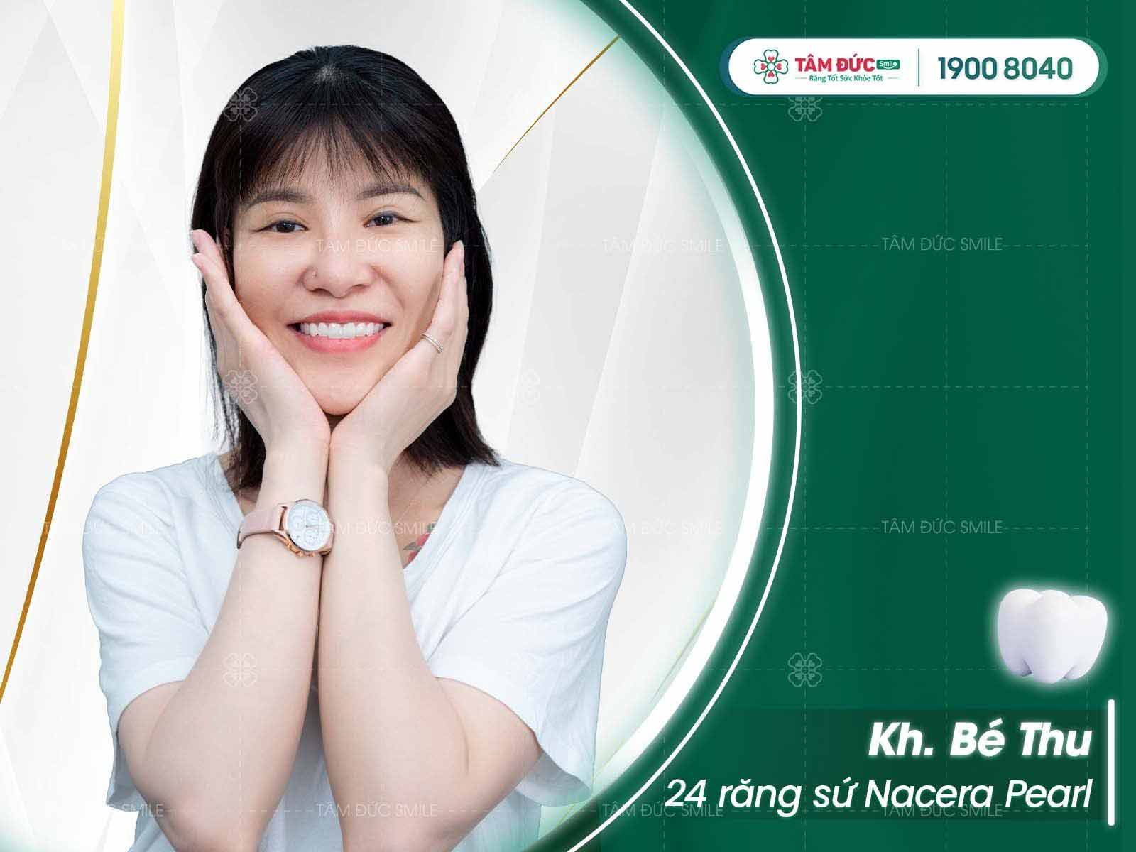 Chị Bé Thu sau khi bọc răng sứ tại nha khoa Tâm Đức Smile
